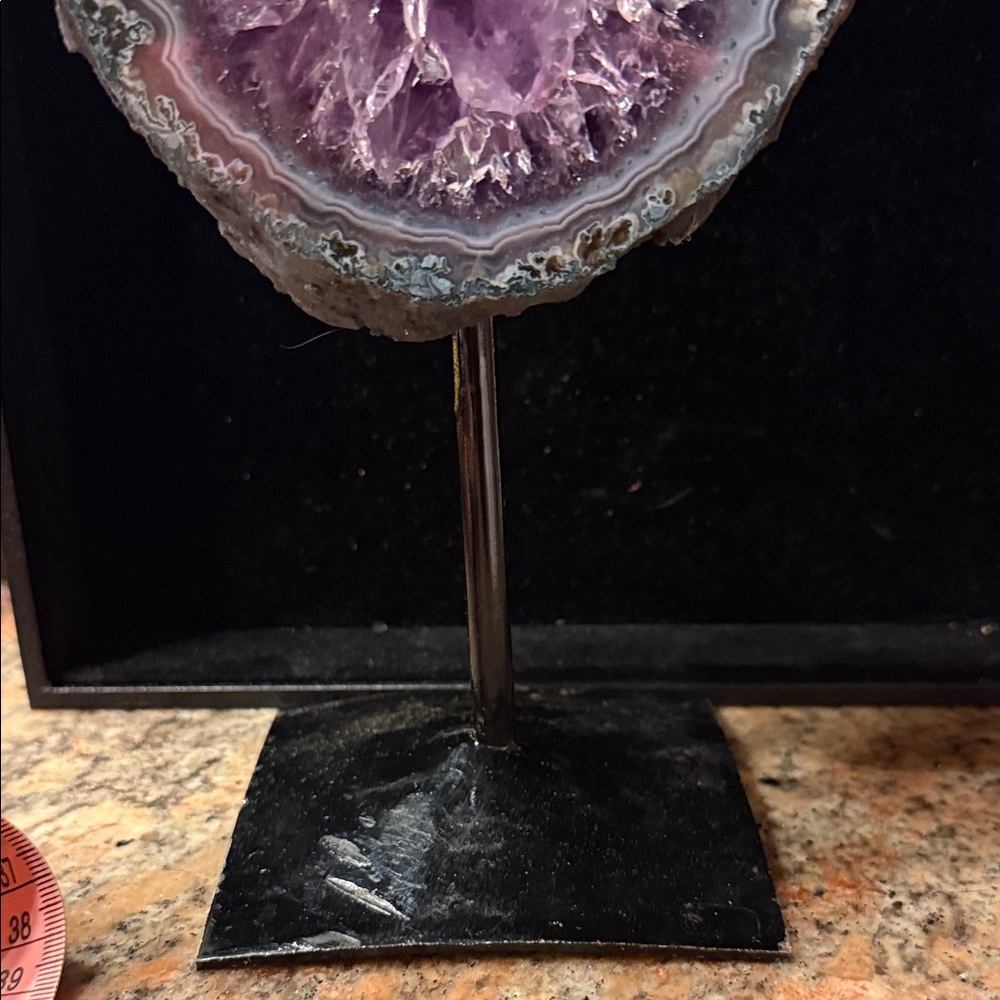 Stunning Purple Amythest Geode Slice - Picture 9 of 16